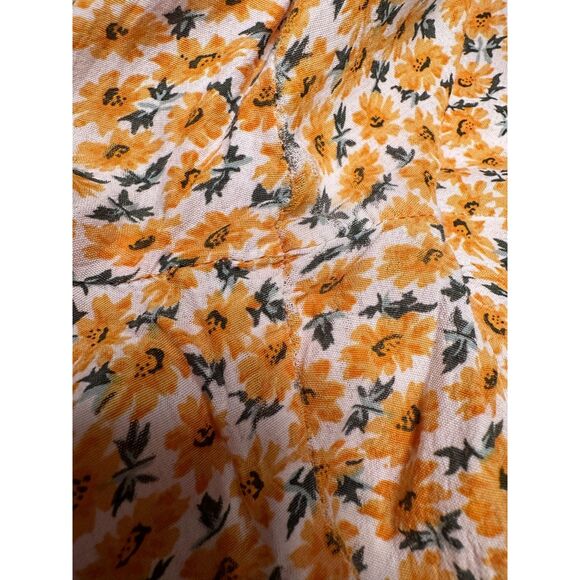 Faithfull the Brand Laszlo Sunflower Print Square Neck Smocked Jumpsuit Size‎ S - Picture 10 of 10